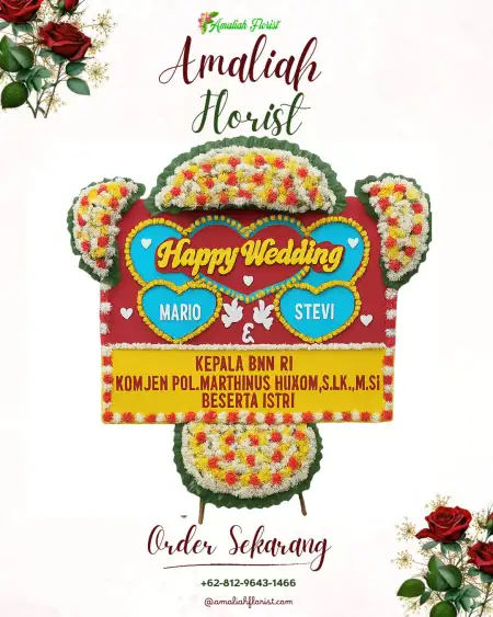 Papan Bunga Pernikahan Wanakarsa